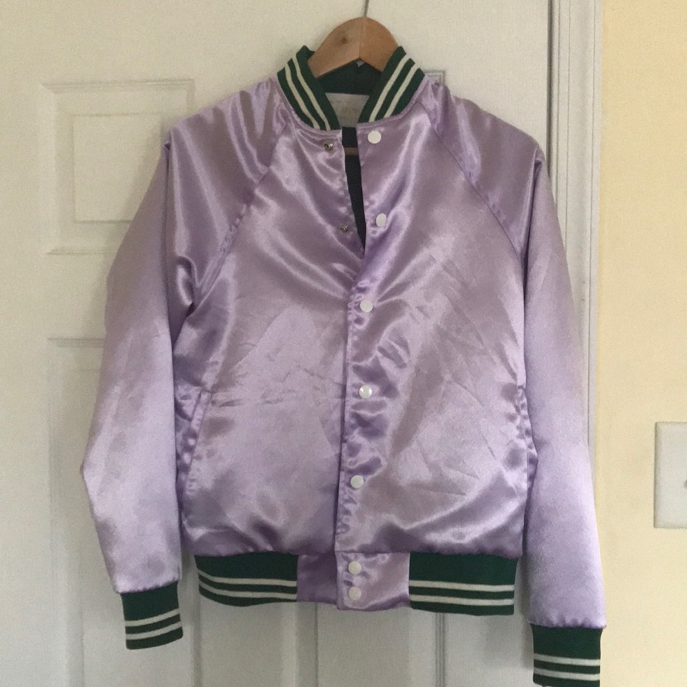Tuesday Bassen satin bomber jacket